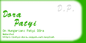 dora patyi business card